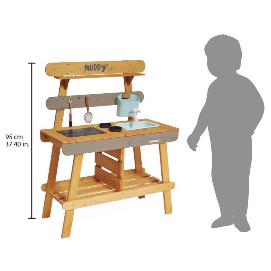 Janod - Outdoor wooden kitchen MUDDY LAB
