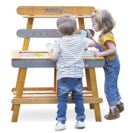 Janod - Outdoor Wooden Mud Kitchen MUDDY LAB