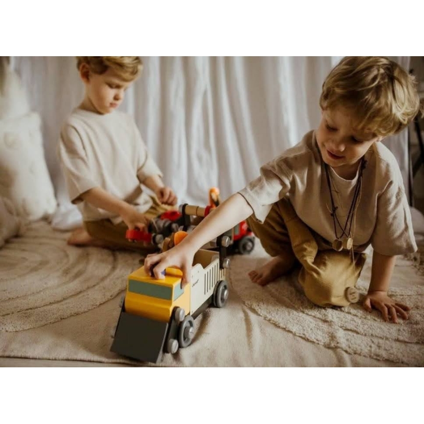 Janod - Wooden building set BRICOKIDS truck