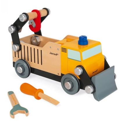 Janod - Wooden building set BRICOKIDS truck