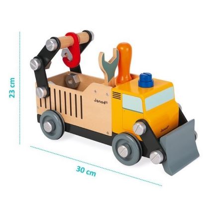 Janod - Wooden building set BRICOKIDS truck