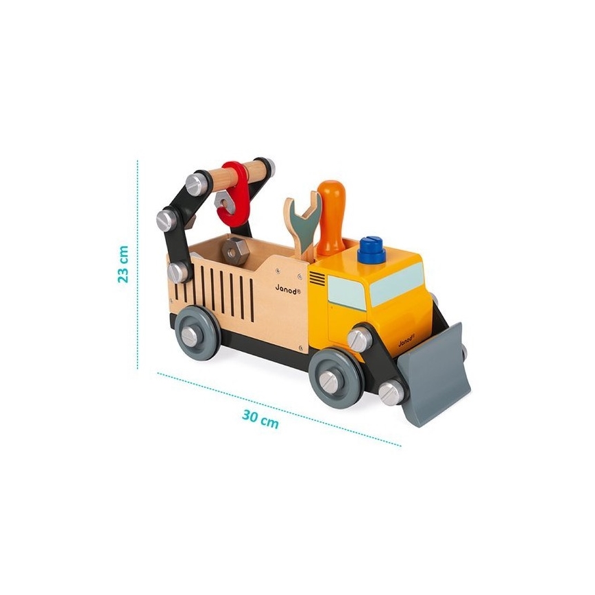 Janod - Wooden building set BRICOKIDS truck