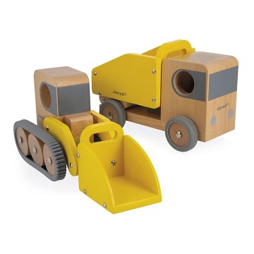 Janod - Wooden excavator and truck BOLID