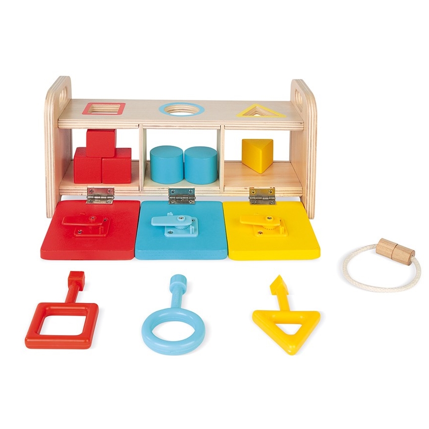 Janod - Wooden interactive toy MONTESSORI 10 pcs