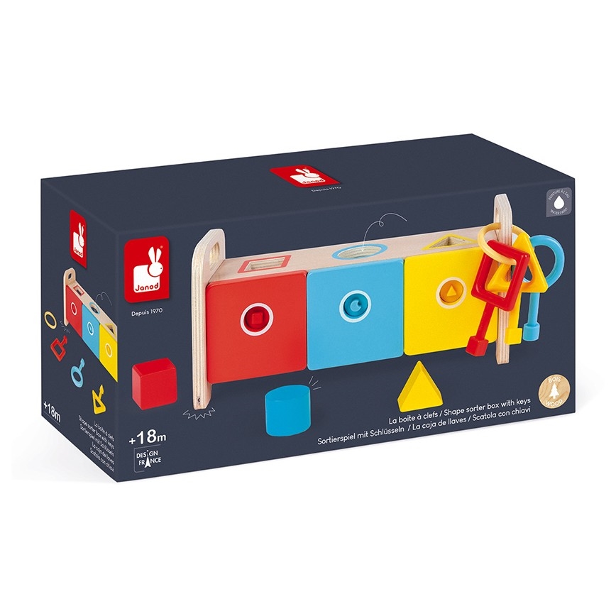 Janod - Wooden interactive toy MONTESSORI 10 pcs