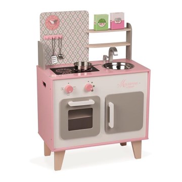 Janod - Wooden kitchen MACARON pink