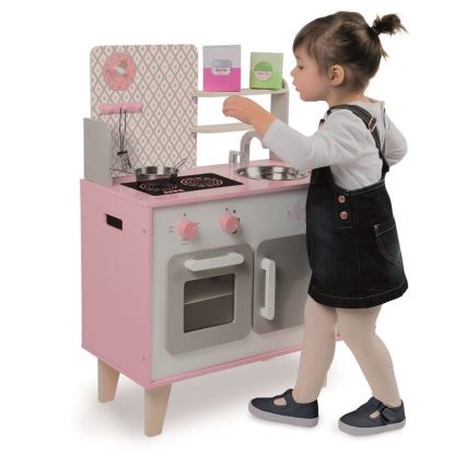 Janod - Wooden kitchen MACARON pink