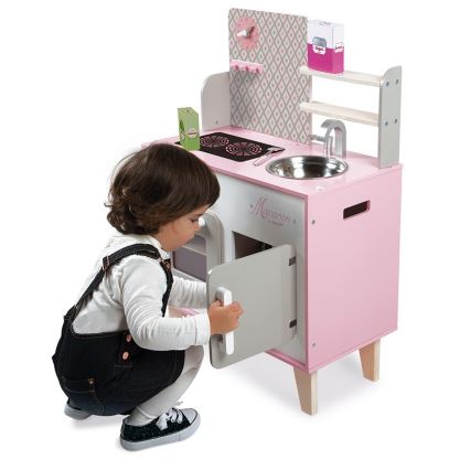 Janod - Wooden kitchen MACARON pink
