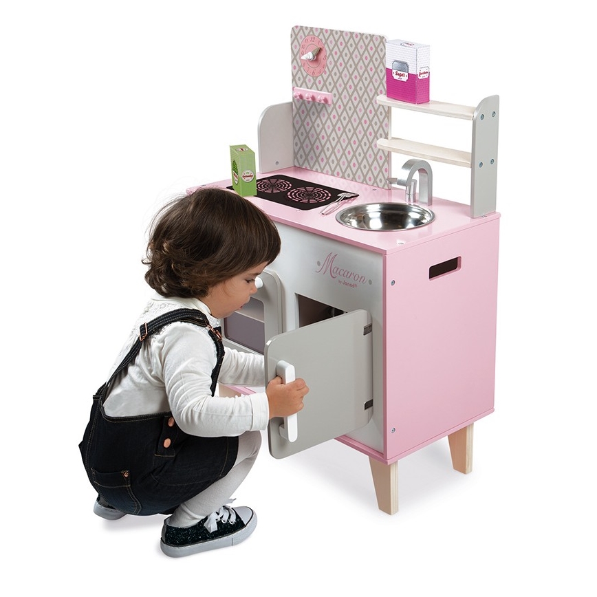 Janod - Wooden kitchen MACARON pink