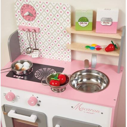 Janod - Wooden kitchen MACARON pink