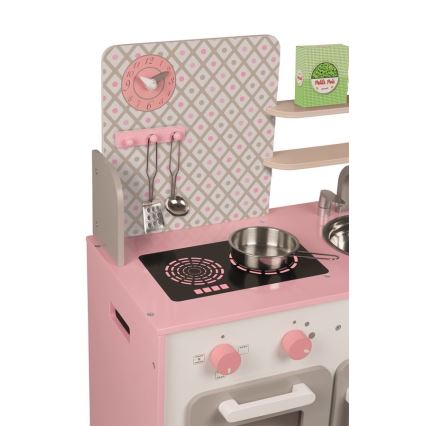 Janod - Wooden kitchen MACARON pink
