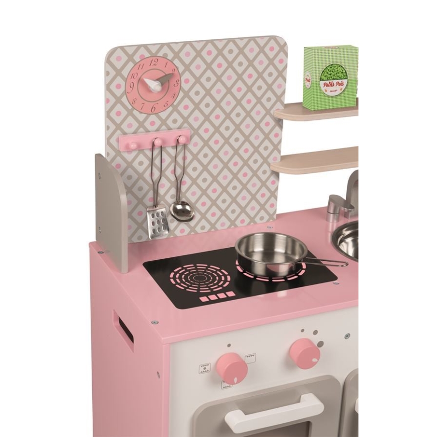 Janod - Wooden kitchen MACARON pink