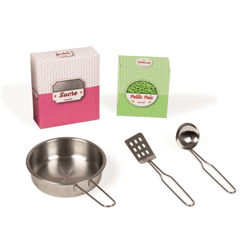 Janod - Wooden kitchen MACARON pink