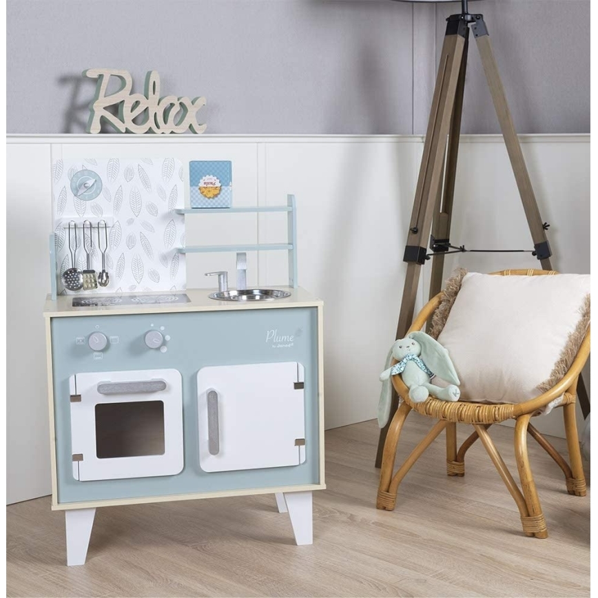 Janod - Wooden kitchen PLUME blue