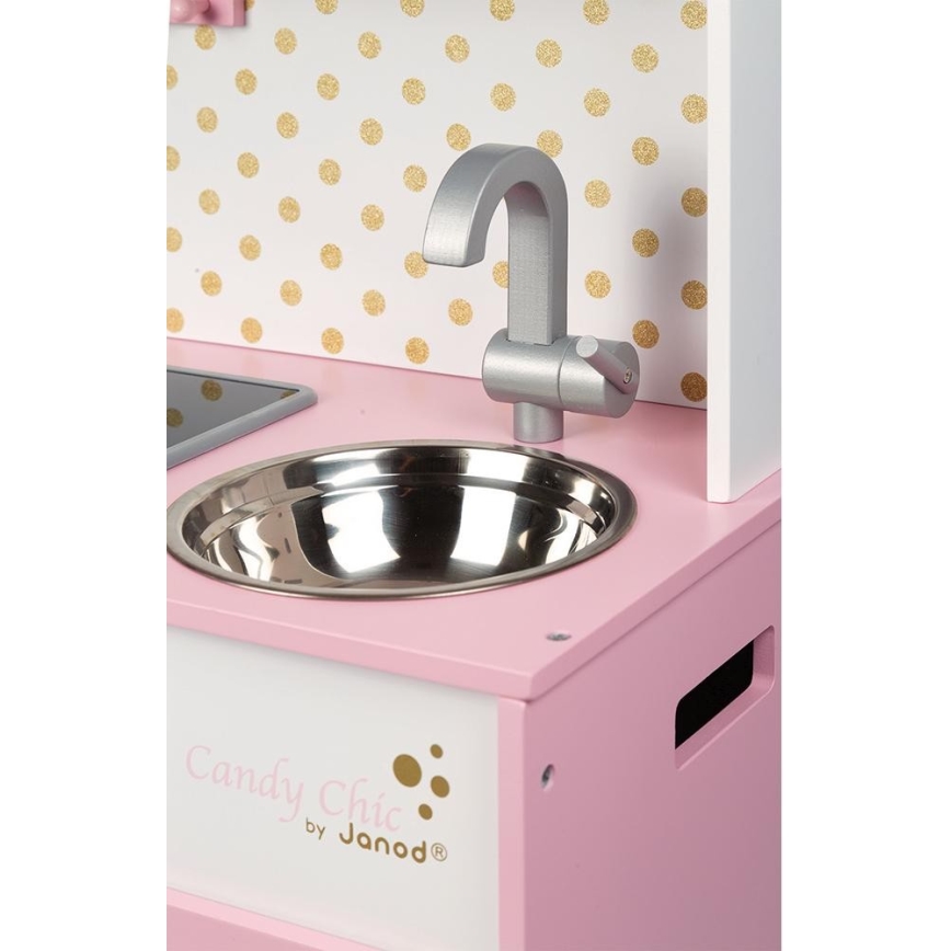 Janod - Wooden kitchen with LED cooktop CANDY CHIC