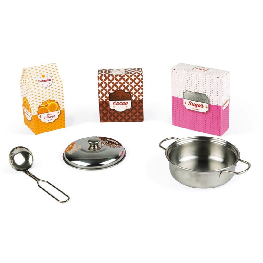 Janod - Wooden kitchen with LED cooktop CANDY CHIC