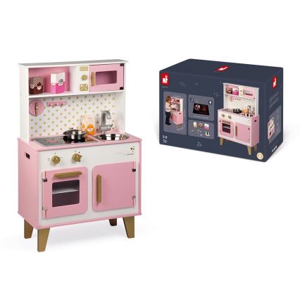 Janod - Wooden kitchen with LED cooktop CANDY CHIC