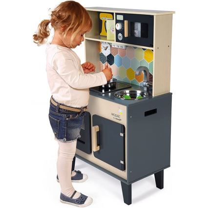 Janod - Wooden kitchen with LED cooktop MOZAIC