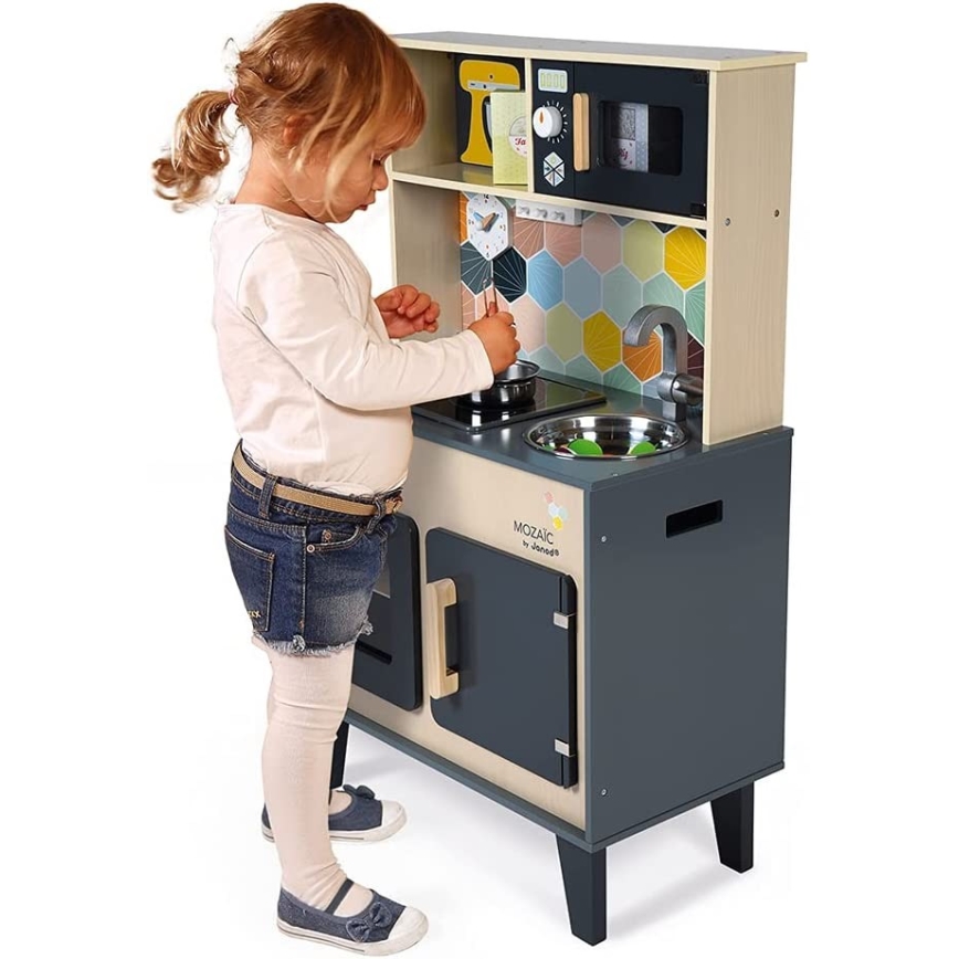Janod - Wooden kitchen with LED cooktop MOZAIC