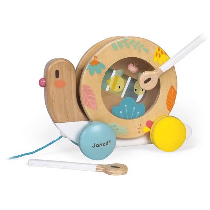 Janod - Wooden snail with a xylophone PURE
