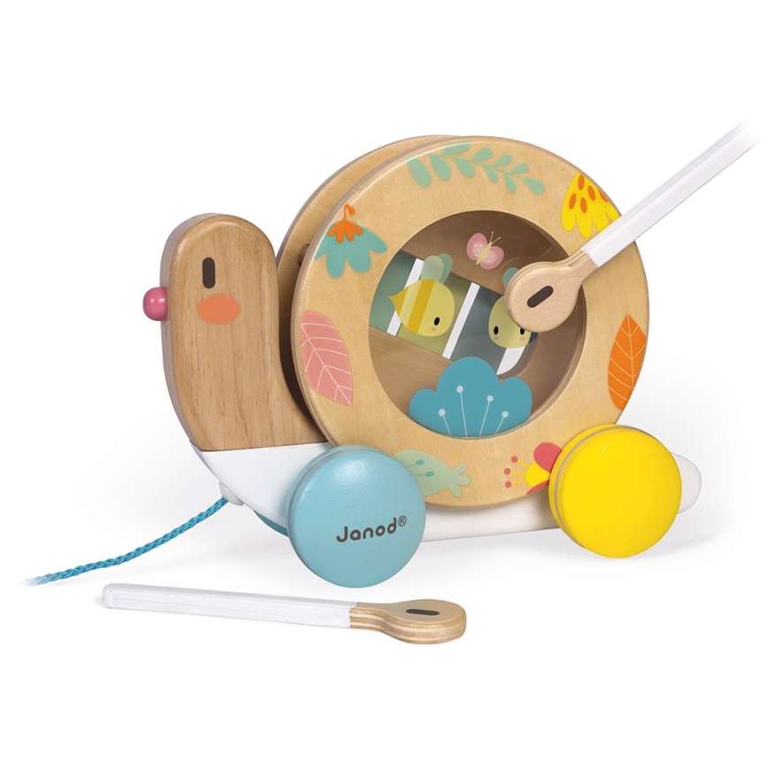 Janod - Wooden snail with a xylophone PURE