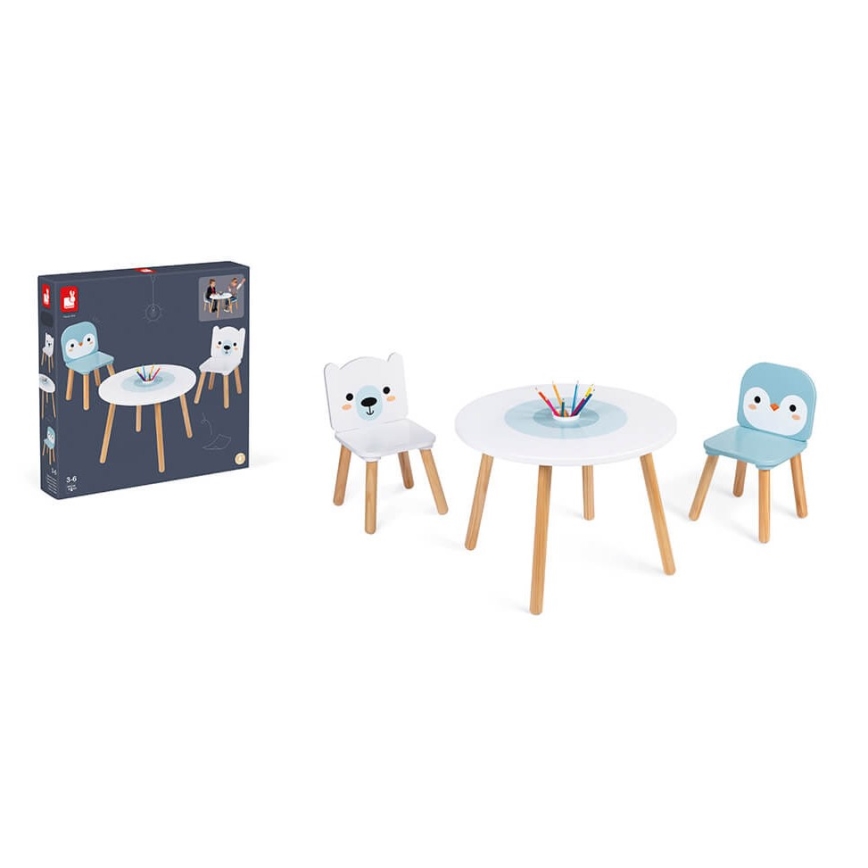 Janod - Wooden table with chairs