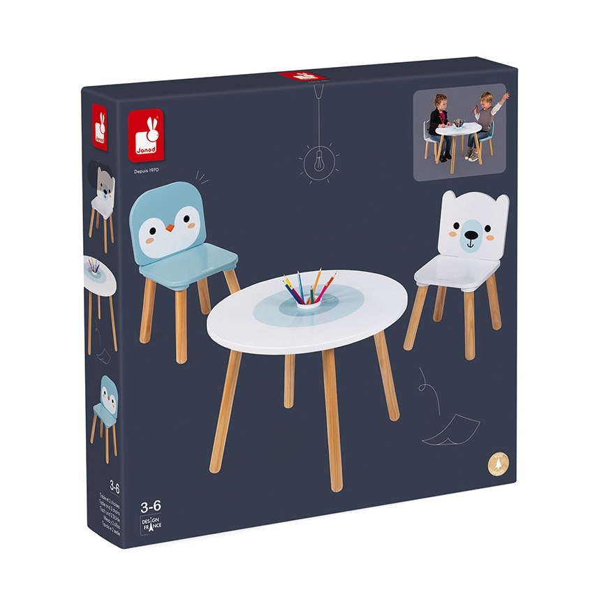 Janod - Wooden table with chairs