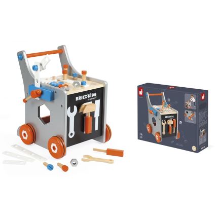 Janod - Wooden walker with tools BRICOKIDS