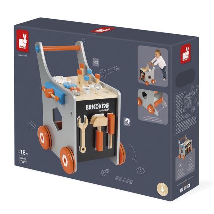 Janod - Wooden walker with tools BRICOKIDS