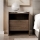 JAPANDI Bedside Table 60 x 53 cm, Baltic Storm Oak