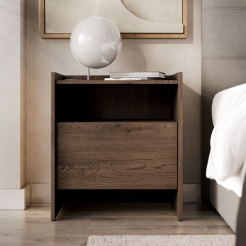 JAPANDI bedside table 60x53 cm Baltic Storm oak