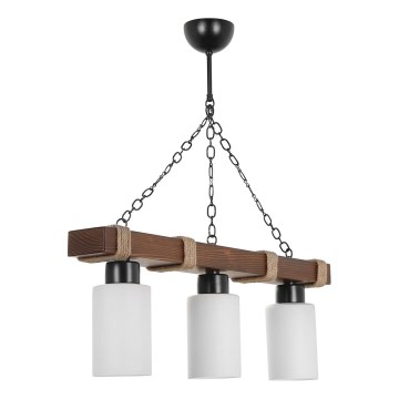JASMIN Chandelier 3xE27/40W/230V brown/white