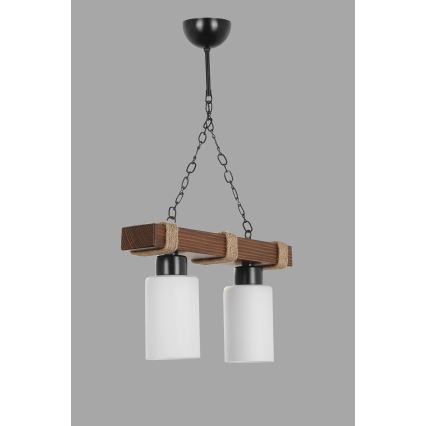 JASMIN lamp 2xE27/40W/230V brown/white