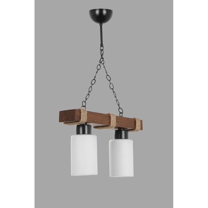 JASMIN lamp 2xE27/40W/230V brown/white
