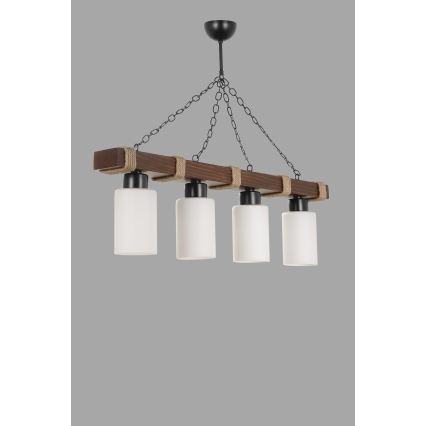 JASMIN Pendant Light 4xE27/40W/230V Brown/White