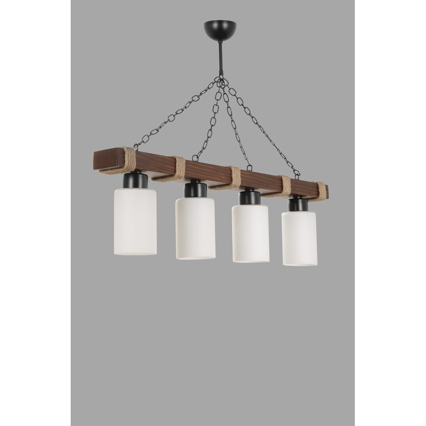 JASMIN Pendant Light 4xE27/40W/230V Brown/White