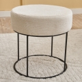JAVI Ottoman, Ø 40 cm, Cream