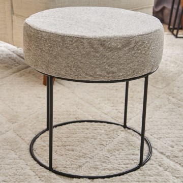JAVI Ottoman Ø 40 cm, Cream
