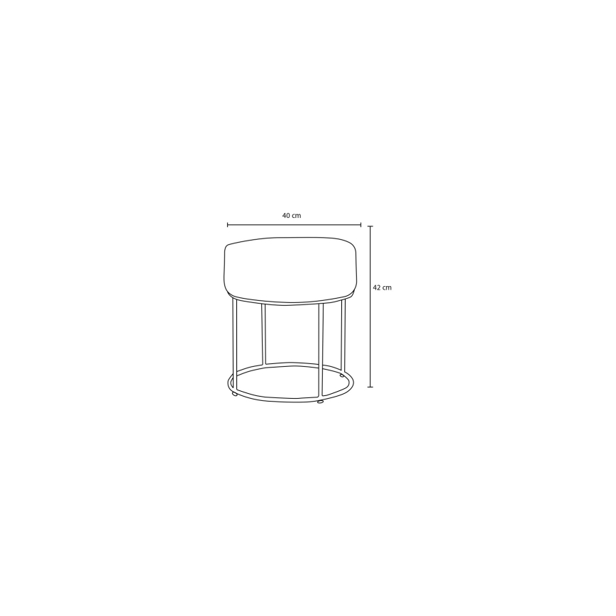 JAVI Stool, Ø 40 cm, Grey