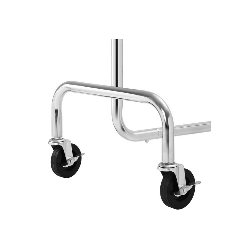 JEAN Mobile freestanding coat rack 110/150x160x45 cm, silver