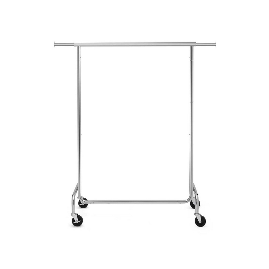 JEAN Mobile freestanding coat rack 110/150x160x45 cm, silver