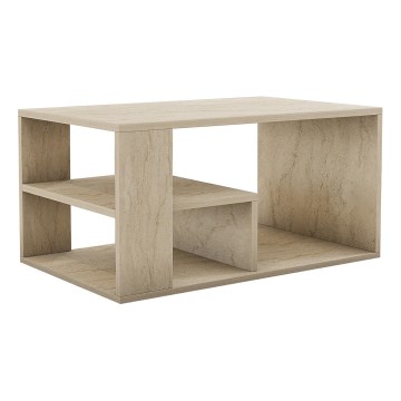 JELIO Coffee Table, Beige Marble Effect