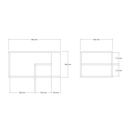 JELIO Coffee Table, Beige Marble Effect