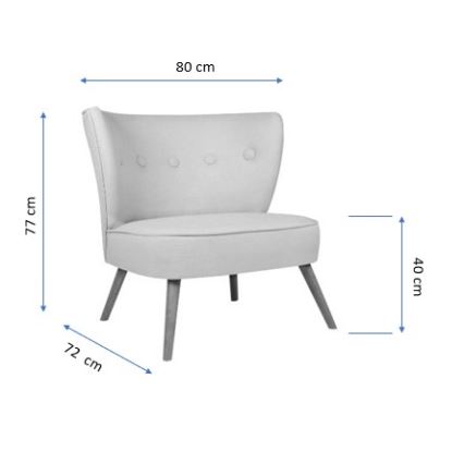 JENI Armchair, Grey