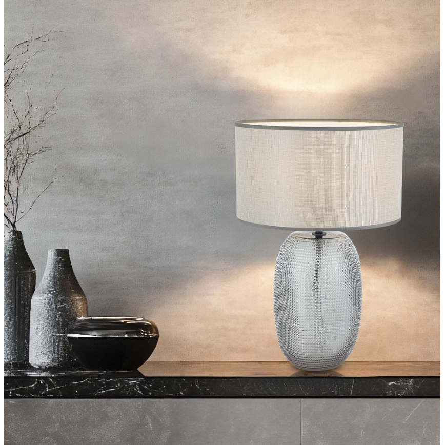JENIFER Table Lamp 1xE27/40W/230V Gray/Smoked