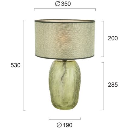 JENIFER Table Lamp 1xE27/40W/230V Green