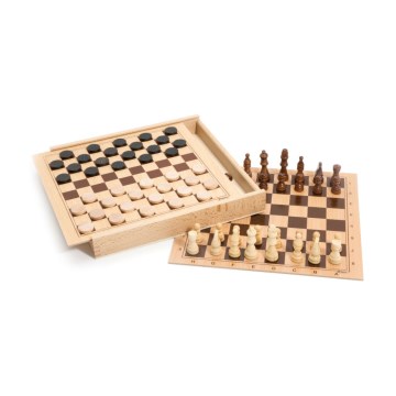 Jeujura - Chess and checkers beech/pine