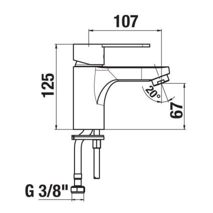 JIKA H3111Z10041101 - Basin tap LYRA 12,5 cm shiny chrome
