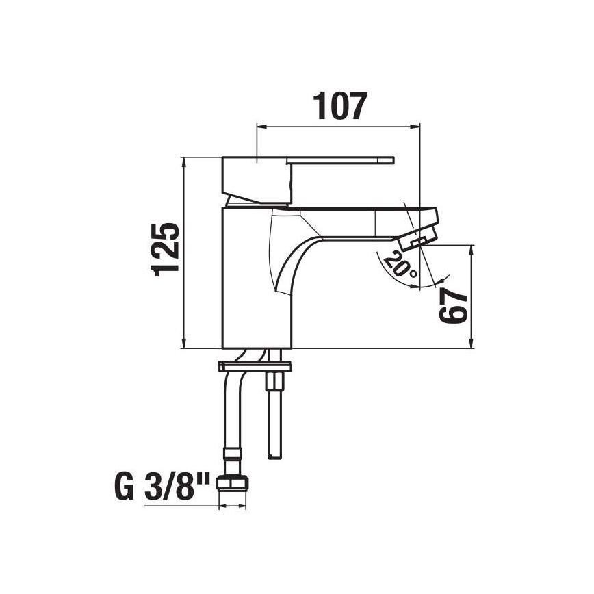 JIKA H3111Z10041101 - Basin tap LYRA 12,5 cm shiny chrome