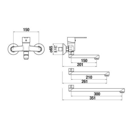 JIKA H3111Z70042201 - Basin tap LYRA 15x20,1 cm shiny chrome